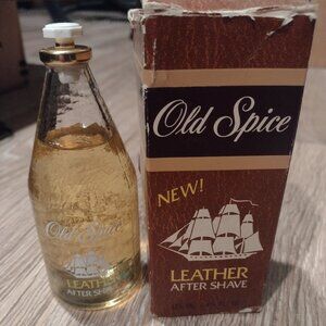 Vintage Old Spice Leather After Shave 4.5 fl oz mostly full